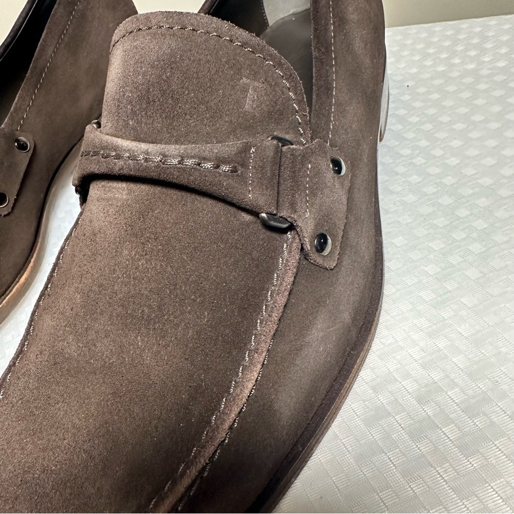 Tod's Suede Brown Loafers Made In Italy Men’s Size 9 - Picture 11 of 11